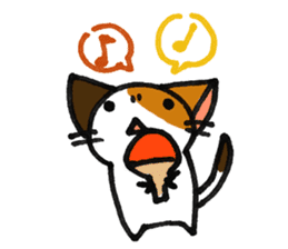 Orange-Cardboard cat sticker #15093636