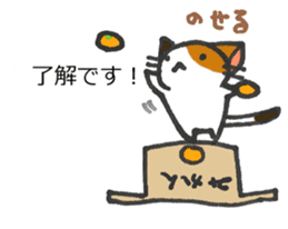 Orange-Cardboard cat sticker #15093637