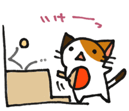 Orange-Cardboard cat sticker #15093641