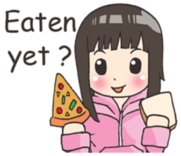 Girl little pig [English] sticker #15094040