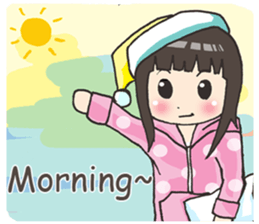 Girl little pig [English] sticker #15094042