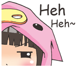 Girl little pig [English] sticker #15094047