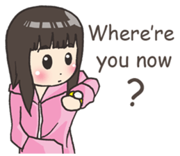 Girl little pig [English] sticker #15094059