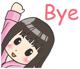 Girl little pig [English] sticker #15094075