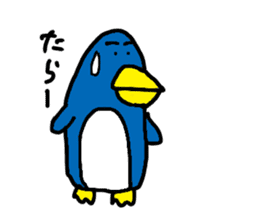 Eyebrow penguin sticker #15095513