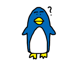 Eyebrow penguin sticker #15095515