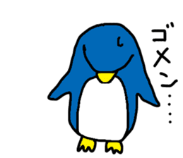 Eyebrow penguin sticker #15095522