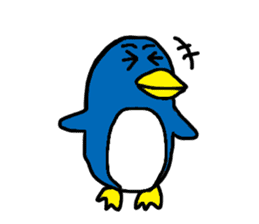 Eyebrow penguin sticker #15095527