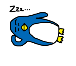 Eyebrow penguin sticker #15095535