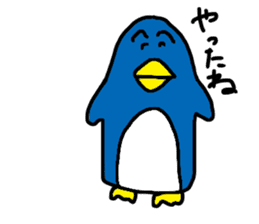 Eyebrow penguin sticker #15095543