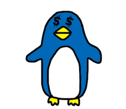 Eyebrow penguin sticker #15095547