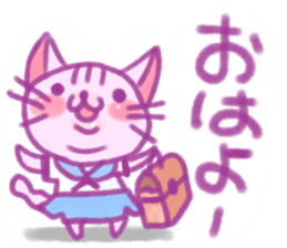 crayon cat sticker sticker #15096420