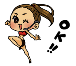Aerobics women sticker #15097095
