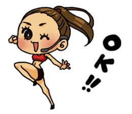 Aerobics women sticker #15097095
