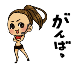 Aerobics women sticker #15097096