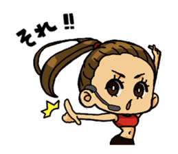 Aerobics women sticker #15097097