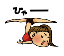Aerobics women sticker #15097098