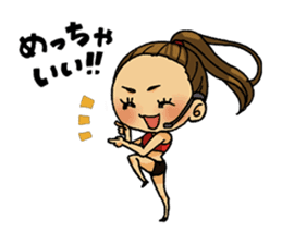 Aerobics women sticker #15097099
