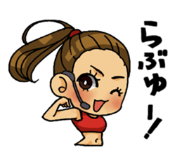 Aerobics women sticker #15097101