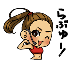 Aerobics women sticker #15097101