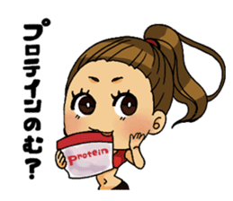 Aerobics women sticker #15097102