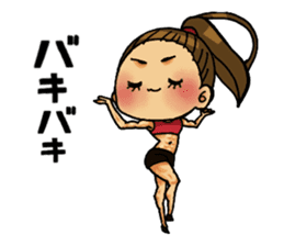 Aerobics women sticker #15097103