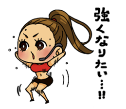 Aerobics women sticker #15097104