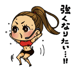 Aerobics women sticker #15097104