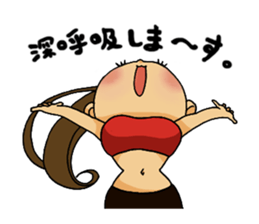 Aerobics women sticker #15097107