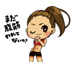 Aerobics women sticker #15097109