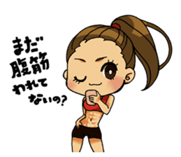 Aerobics women sticker #15097109