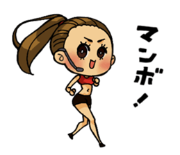 Aerobics women sticker #15097110