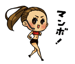 Aerobics women sticker #15097110