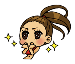 Aerobics women sticker #15097111