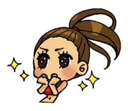 Aerobics women sticker #15097111