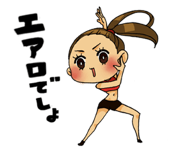Aerobics women sticker #15097114