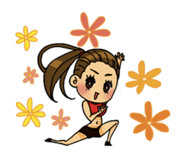 Aerobics women sticker #15097115