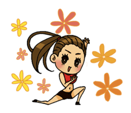 Aerobics women sticker #15097115