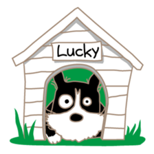 Lucky dog "Lucky" sticker #15097612