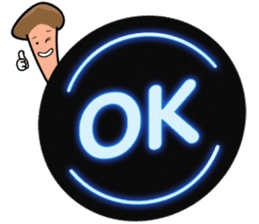 Mr. Conetall Mushroom & Big Texts sticker #15098048