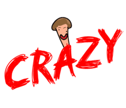 Mr. Conetall Mushroom & Big Texts sticker #15098059