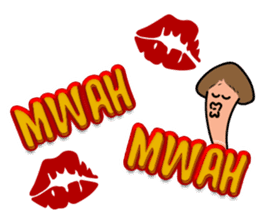 Mr. Conetall Mushroom & Big Texts sticker #15098064