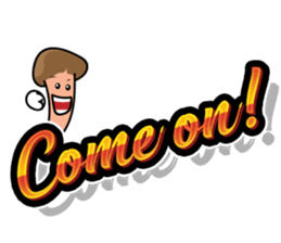Mr. Conetall Mushroom & Big Texts sticker #15098073