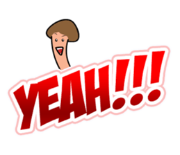 Mr. Conetall Mushroom & Big Texts sticker #15098074