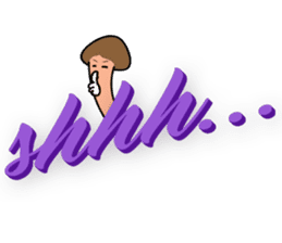 Mr. Conetall Mushroom & Big Texts sticker #15098077