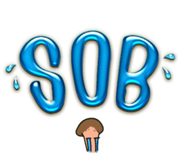 Mr. Conetall Mushroom & Big Texts sticker #15098080