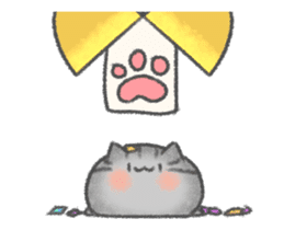 healing watercolor cat animated sticker #15098309