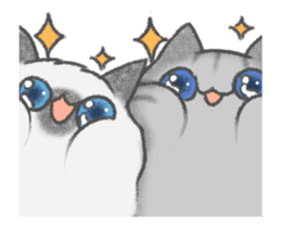 healing watercolor cat animated sticker #15098312