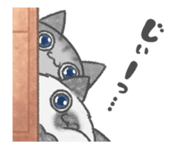 healing watercolor cat animated sticker #15098313