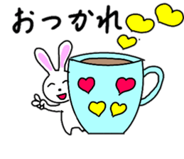 Cute rabbit everyday conversation 2 sticker #15099408